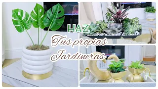 COMO HACER MACETAS ELEGANTES CON LO QUE TENGAMOS EN CASA 🌿☘️ MUY CREATIVAS #diymacetas