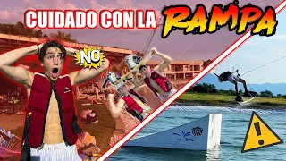¡Saltamos de la PE0R rampa del mundo! 🔥 | Wakeboard con mis hermanos 🌮