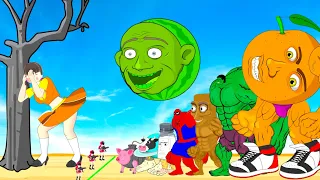 What If HULK, SPIDERMAN, UDINDINDINDUN & Italian Brainrot Animals Played Squid Game 3? | 오징어 게임 3