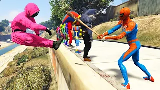 GTA 5: THAT WAS BRUTAL! SPIDER-MAN WITH A BASEBALL BAT vs SUPERHEROES! (Euphoria Physics) Ep.09