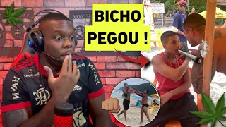 O CARA FOI FUMAR NA PRAIA LOGO DO LADO DE UM POLICIAL ! 😲