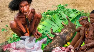 Hadzabe Tribe|How they HUNT and COOK their Food in the Forest.