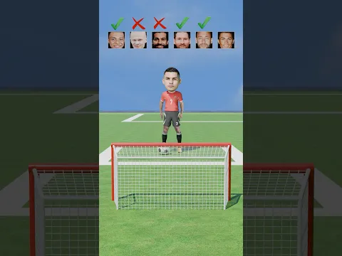 Help Ronaldo Win The Penalty Challenge! 🤣💪🏻 #football #animation #shorts