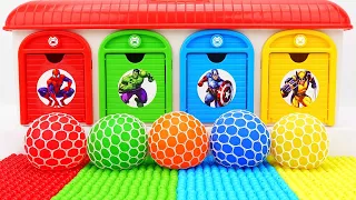Satisfying Garage ASMR | Oddly Making Super Relax Sounds WITH 5 Rainbow Sltme Balls Net Garage ASMR