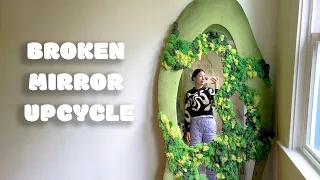 Broken Mirror turned into Cheap DIY Upcycle project!