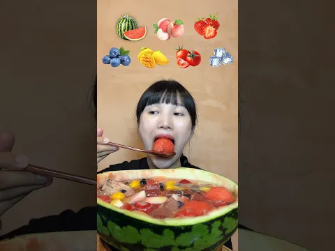 Summer fruit emoji mukbang