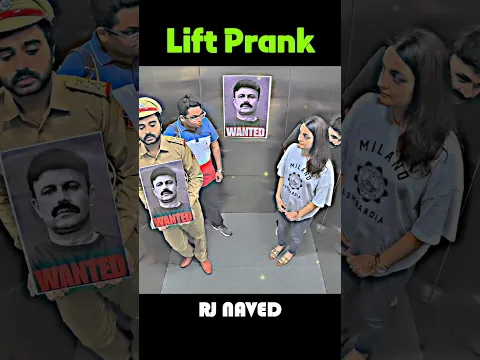 Wanted Criminal Prank in Lift 😨 Don't Miss  The End 🤫 Credit- Rj Naved 🤫#shortvideo #rjnaved #shorts