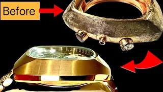 Gold plating omega jedi seamaster tv case - watch restoration