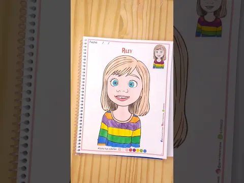 coloreando a Riley 🥰dale me gusta al video y suscribete para más videos #intensamente2 #intensamente