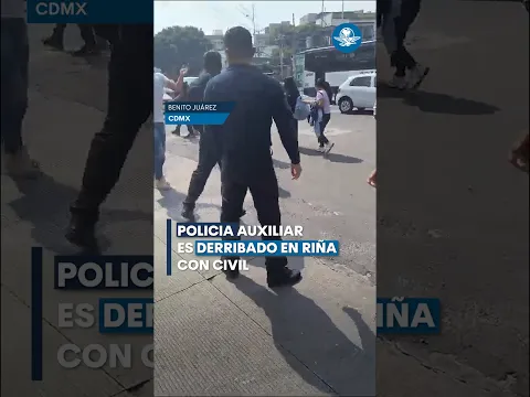 Captan riña entre policía y civil #shorts