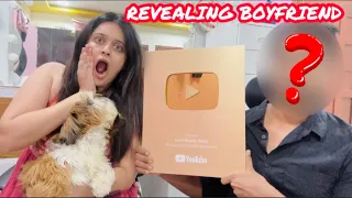 😱REVEALING MY BOYFRIEND‼️🥳GOLDEN PLAY BUTTON UNBOXING😍