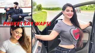 Phuket trip say wapsi #sachinmann nay dabaye #khushigadhvi kay pair 👣 #couplevlog #dailyvlog