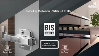 Hettich | BIS Certification | Onsys Hinge | KA Drawer Runner