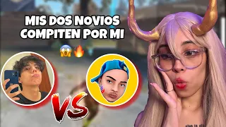 MIS DOS NOVIOS DE FREE FIRE  SE DAN UN PVP POR MI 😱🔥