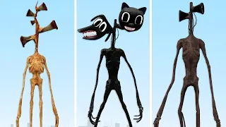 NEW SIREN HEAD WOOD VS CATDOG HEADS VS SIREN HEAD AND OTHER in Garry's Mod