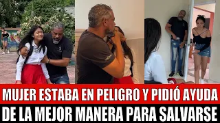 Mujer estaba en peligro y pidió ayuda de la mejor manera para salvarse 😱🥺.