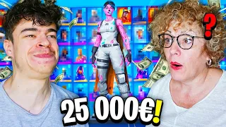 Ma MERE découvre le PRIX de mon CASIER Fortnite en 2021.. (25.000€)