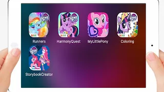 4 My Little Pony Games: My Little Pony Rainbow Runners,MLP Harmony Quest,Color by Magic,Storybook