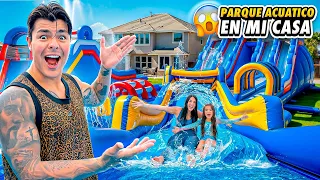 ¡CONSTRUIMOS UN PARQUE ACUÁTICO EN EL PATIO DE LA CASA!😱💦