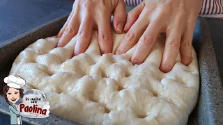 FOCACCIA fatta in casa alta e soffice. SENZA IMPASTARE !