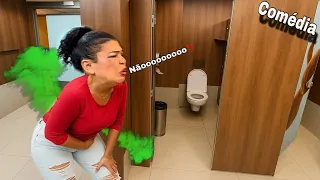 Dor de barriga no shopping 😰 Correndo várias vezes ao banheiro! Comédia 