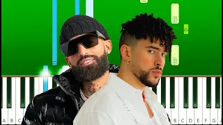 Arcangel, Bad Bunny - La Jumpa - Piano Tutorial
