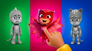 Pj masks Get Happy When You Color Them In!l