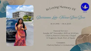 Funeral Tribute Service Of Darrianna Luke-Therese Devi Dow
