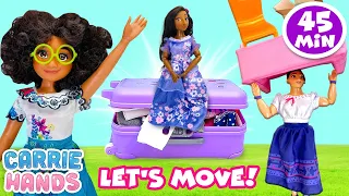 Disney Encanto Mirabel Doll Family Packing and Moving to a New House 🧳 ✈️