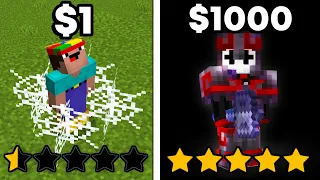 $1 Vs $1000 Minecraft Coach