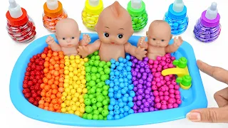 Satisfying Asmr l How To Make Colorful Beads with Bathtub Cutting ASMR l Sky balls