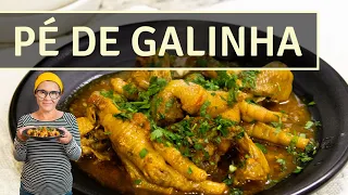 COMO PREPARAR PÉ DE GALINHA. COLÁGENO PURO E MUITAS VITAMINAS. SUPER SABOROSO E MUITO NUTRITIVO.