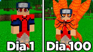 SOBREVIVI 100 DIAS no NARUTO JEDY MINECRAFT!