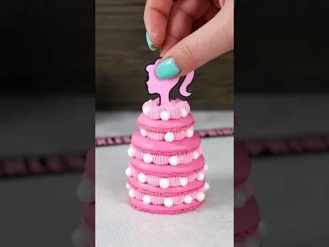 Barbie Mac Stack! 💕 #macaron #barbie #shortsvideo #shorts
