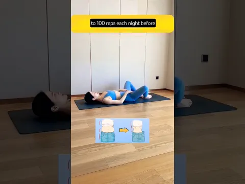 the fastest Hip and waist slimming exercise, 200 before bed, stick to it for a week, and your waist