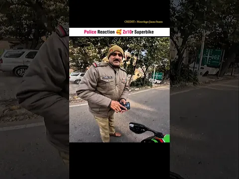 Police Reaction 🫣 On Superbike Zx10r Price 💥 #shorts #motovlog #rider #zx10r