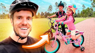 PASSEIO DE BICICLETA COM MARCOS E LAURA EM ORLANDO - Família Brancoala nos EUA