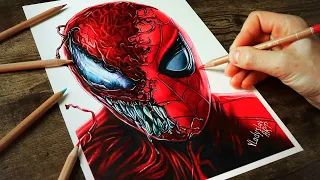 Drawing CARNAGE - Venom 2 VS Spider-Man