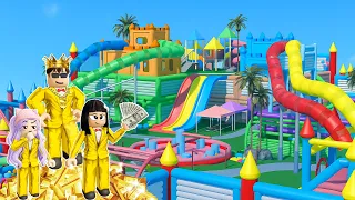 Yuta Mio Dan Baby Celine Buat Taman Bermain Terbesar Dan Banyak Perosotan | ROBLOX