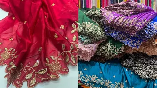 Georgette half saree design 👌 Dupatta Design with price😍 Sowcarpet shree Siyala boutique fabric🥰