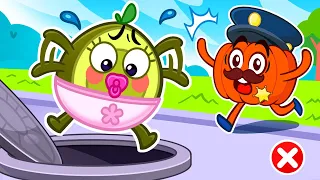 Don't Play on the Manhole Cover ⛔️ It's Dangerous || Play Safe with Pit & Penny Babies 🍼🥑
