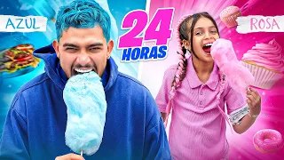 24 HORAS HACIENDO TODO DE UN MISMO COLOR | Mario y juanita