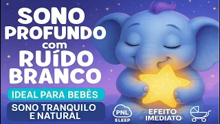 Ruído Branco para Bebês Dormirem Rápido – Som Calmante do Elefantinho Bonitinho