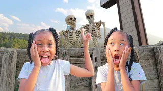 Creepy Motel 👻 - No Thank You! I'm Staying In The Car | Sekora & Sefari Pretend Play