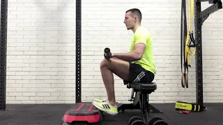 Image Élévations des mollets assis avec barre
