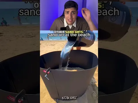 Outras pessoa fazendo arte na areia X a última obra de arte 😳