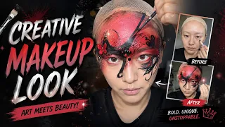 Asmr creative ilussion makeup turorial #douyin #makeup #makeuptutorial 