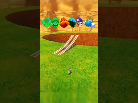 Mario CHARACTERS vs HUGE POTHOLES