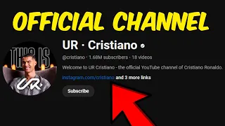 Cristiano Ronaldo Started A NEW YouTube Channel (OFFICIAL)