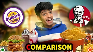 KFC BURGER VS THE BURGER CLUB || Comparison Video ||